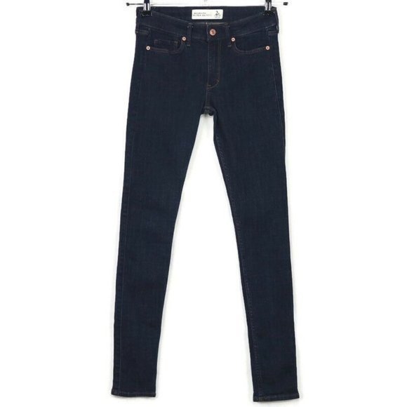 Abercrombie & Fitch Super Skinny Jeans Stretch Dark‎ 2 26 x 30 - Picture 1 of 9
